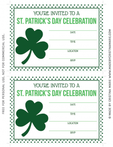 st. patrick's day party printables