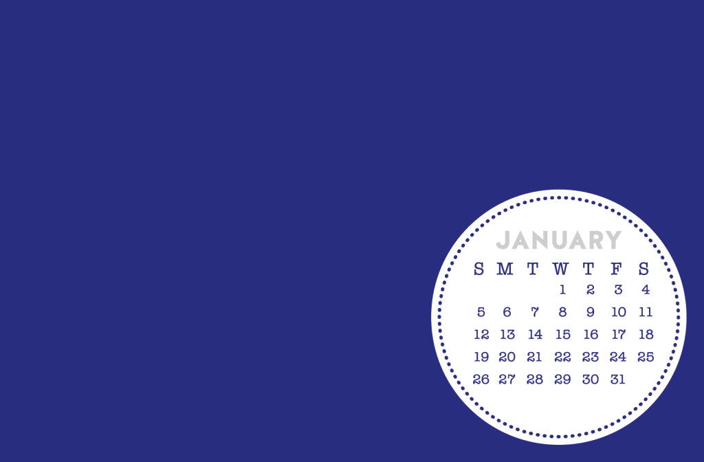 january desktop calendar