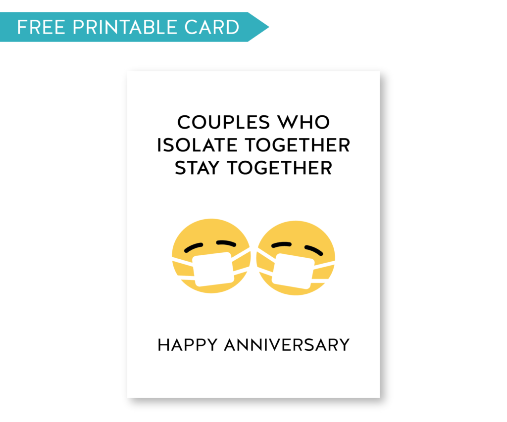 Free Printable Anniversary Cards Quarantine